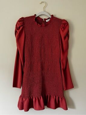 NWOT Amanda Uprichard Rhiannon Smocked Mini Dress, Pink – Small